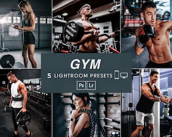 Gym Mobile & Desktop  moody workout Lightroom Presets | Fitness presets | Instagram Presets for Influencers | Gym Life style, workout Preset