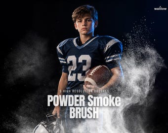 5 Powder Smoke Photoshop Brushes ABR, Chalk Dust Stamp, Athletic Composite FX, Sports Photo Editing Brush Set, Instant Digital Download