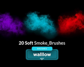Realistic Smoke Photoshop Brushes | Digital Smoke Textures for Photo Editing | Party Smoke Effect Brush Set for Photoshop | Instant Download