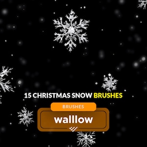 Snow Photoshop brushes, Falling Snow Flakes brush set, Winter and Christmas Photography digital brushes, Photoshop Snow Filter, Snow effect
