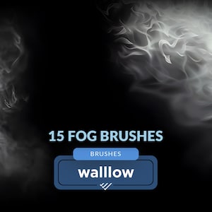 Smoky Fog Photoshop brushes, smoke brush, fog brush, mist brushes, digital smoke and fog brushes for photo editing, Photography Brushes