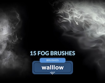 Smoky Fog Photoshop brushes, smoke brush, fog brush, mist brushes, digital smoke and fog brushes for photo editing, Photography Brushes