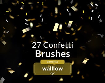 Confetti Photoshop brushes realistic confetti digital brushes confetti brush,  wedding confetti, birthday confetti, celebration confetti