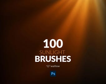 100 Premium Sunlight Photoshop Brushes - Realistischer Pinselset für Sonnenegel und Lichtflecken | Sofortiger digitaler Download
