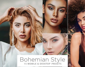 15 Bohemian Style Presets | Mobile & Desktop Lightroom PRESETS | Professional Preset for Photography | Bohemian Style Presets