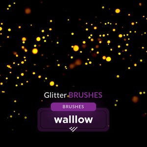 Glitter Photoshop Brushes Set, Sparkle Glitter Brush Pack for Digital Art & Photo Effects, Blowing Glitter Photoshop Brush, Digital download