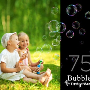 75 Realistic bubble overlays, Soap bubble overlays, floating bubbles, photoshop overlays, Blowing bubbles, Realistic bubble overlay