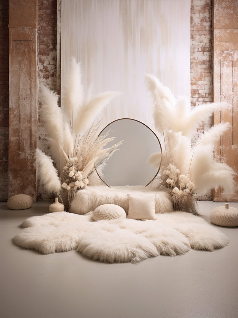 White Boho Digital Backdrops Maternity Digital Backdrops Studio ...