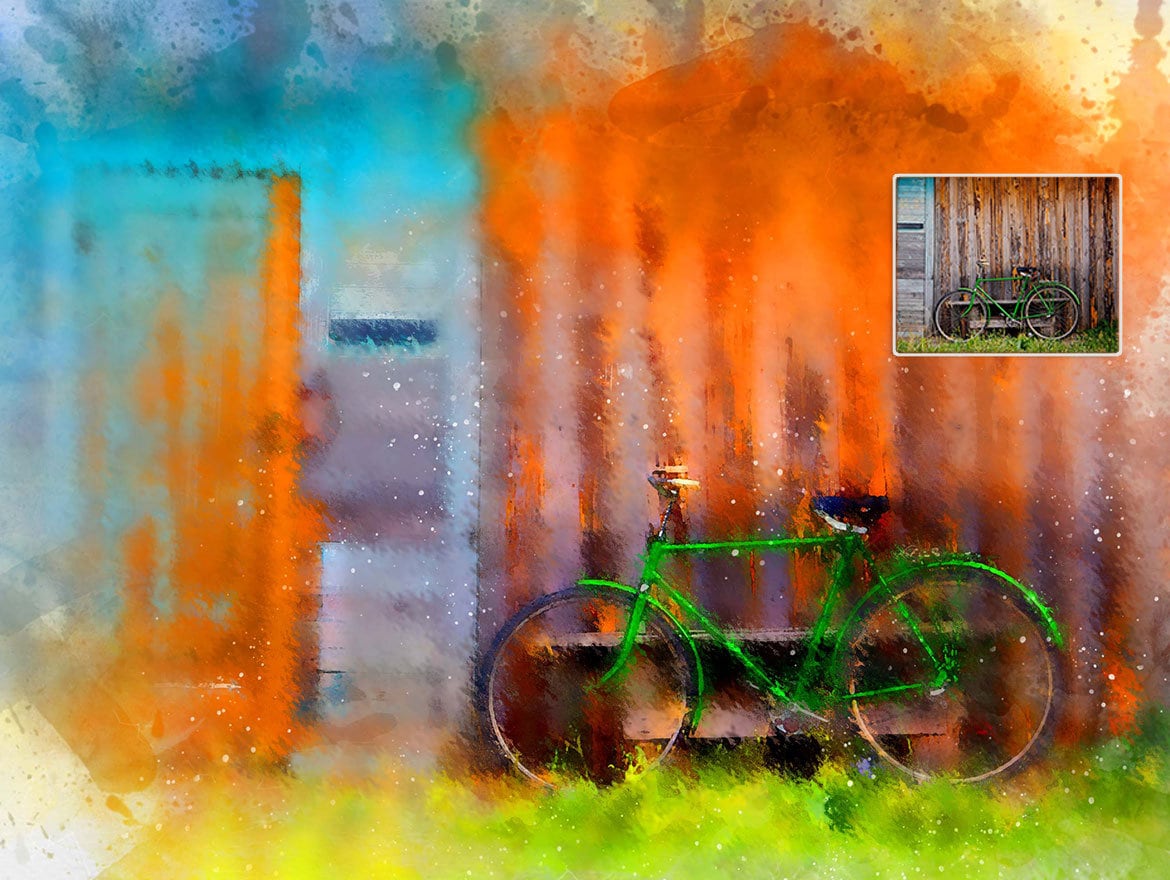 Realistic Watercolor Painting Photoshop Action | Digital Download ...