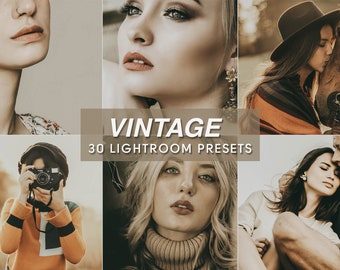 30 VINTAGE Film Presets Lightroom Mobile & Desktop Presets, Vintage Presets, Retro Moody Preset, Lifestyle Influencer Preset, Polaroid Film