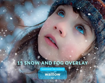 Snow Fog Transparent PNG Photo overlays, realistic falling snow PNG Photoshop overlay, foggy snow effect, Winter snow and fog overlays