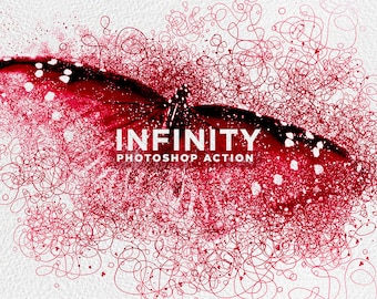 Infinity Abstract Line Art Photoshop Action | Digital Drawing Effect | Artistic Photo Filter | Instant digital download
