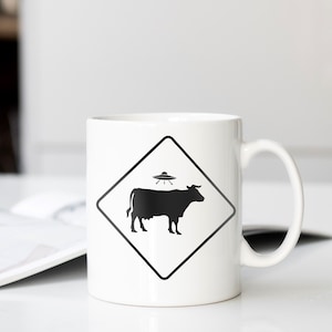 UFO cow abduction sign SVG, alien ship logo, svg, png, jpeg, eps, pdf