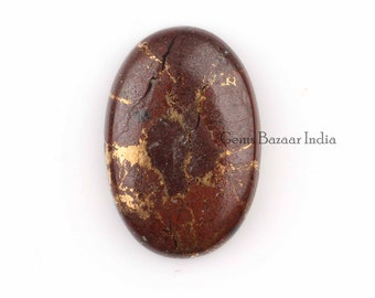 Lava Copper Cabochon: Oval Semi Precious Stone (5x7mm to 20x30mm)