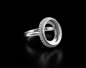 5mm To 20 mm Round band ring, for Gemstone Setting, 925 Sterling Silver Ring, Blank Bezel, Handmade Ring, Close back