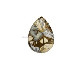 Natural Howlite Copper Pear 5x7mm to 16x22mm Smooth Briolette, Semi Precious Loose Gemstone Bead For Jewelry Making 1 Pc by gemsBazaar India