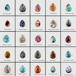 Natural Composite Copper Briolette Gemstone 5x7 mm to 20x30mm Pear Shape Smooth Briolette Calibrated Loose Stone For DIY Jewelry Making 1 Pc