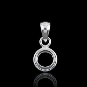 925 sterling silver Round 6 MM to 20mm Blank basket  Bezel Setting For Gemstone, Pre Notch keepsake pendant, all Sizes Are available