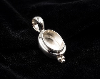 925 Sterling Silver Oval Blank Bezel Pendant | DIY Resin Keepsake Necklace | Memorial Ashes Breastmilk Jewelry Setting 8x10mm