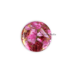 Purple Spiny Oyster & Bronze Composite Round 5mm to 20mm Cabochon Loose Gemstone, Smooth Calibrated, Semi Precious Stone, For Jewelry 1 Pc