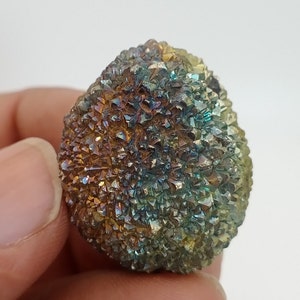 39 GM Dashing Rainbow Pyrite Crystal Cluster, Crystal, Minerals, Crystal, Size 30*25*24 mm Natural Rainbow Multi Shades Pyrite Crystal
