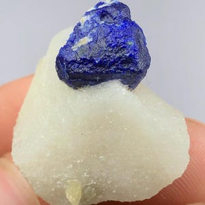 8 GM Unusual Lazurite Crystal On Matrix Specimen Combine With Pyrite, Size 30*30*15mm Natural Blue Lazurite, From Badakhshan Afghanistan