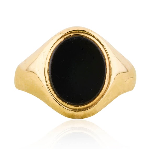 9ct Gold Onyx Signet Ring - image 2
