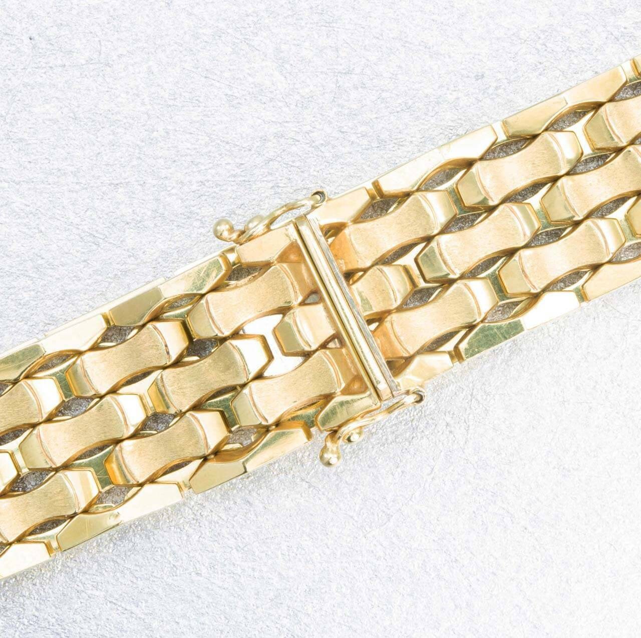 14ct Gold 7.5 Wide Panther Bracelet 34.9 grams Vintage 14k Etsy