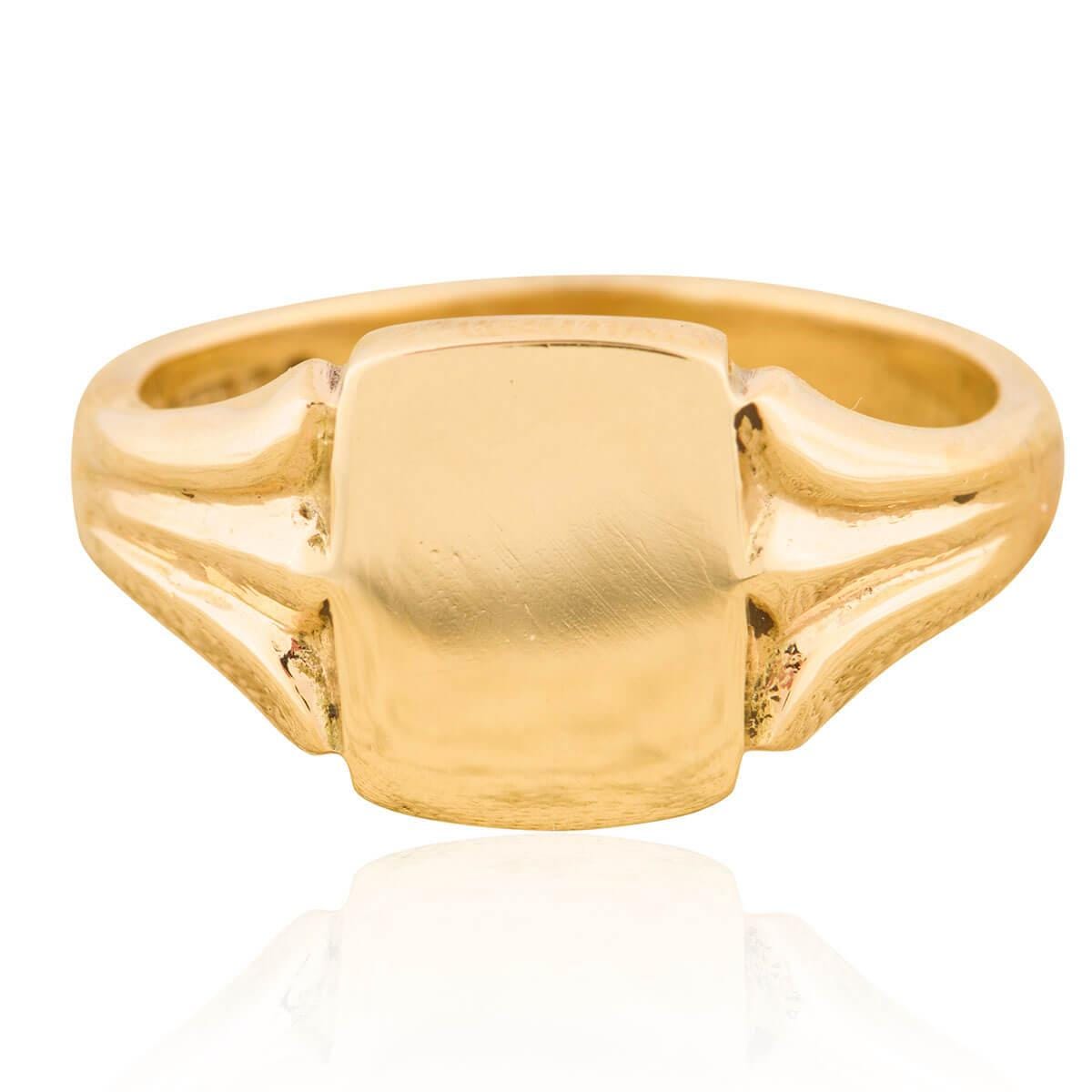 アクセサリー 1958's 9k Gold Signet Ring Vintage 9k yellow gold signet ring, Mid century. For Sale at