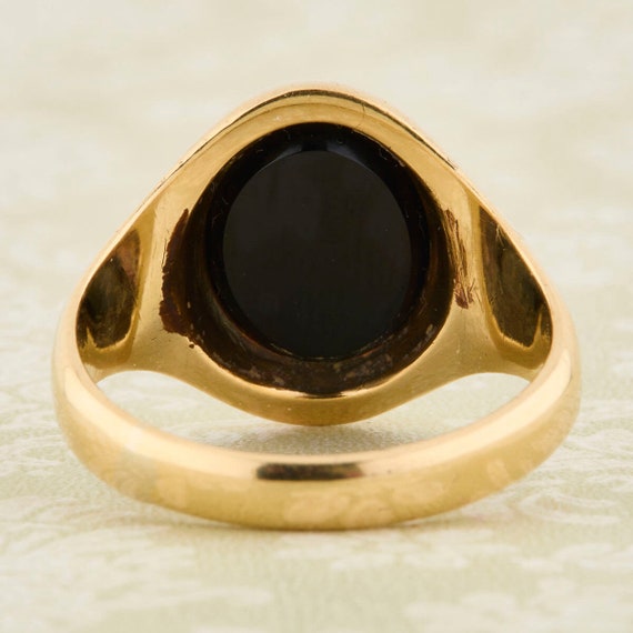 9ct Gold Onyx Signet Ring - image 6