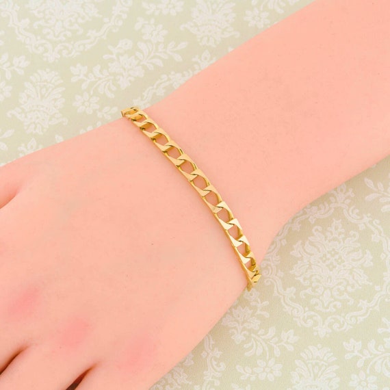 Second Hand 9ct Gold Flat Curb Bracelet