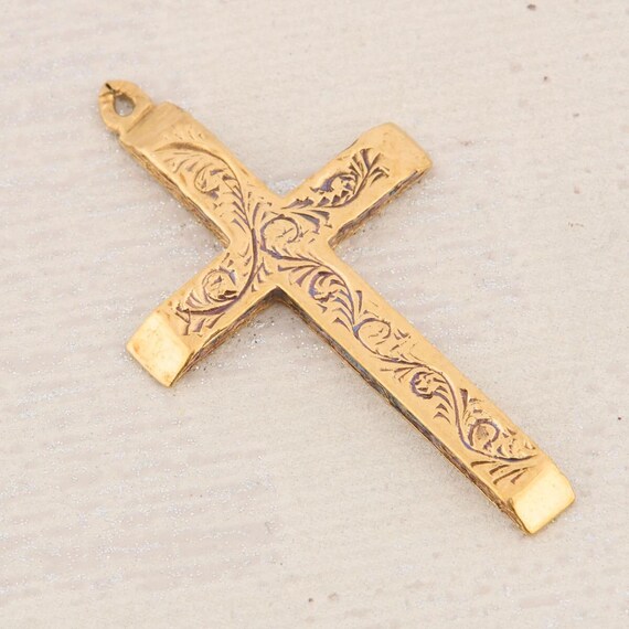 Second Hand 9ct Gold Scrollwork Cross Pendant |  … - image 5