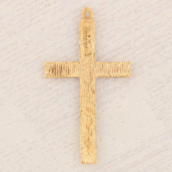 Second Hand 9ct Gold Scrollwork Cross Pendant |  … - image 4