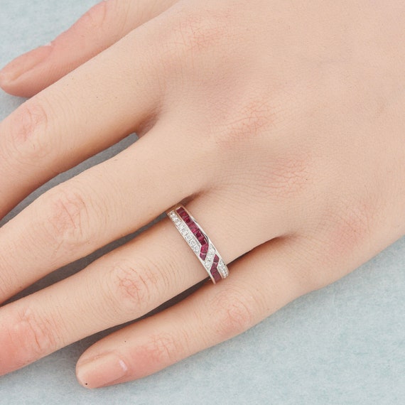 Ruby eternity ring 18ct discount