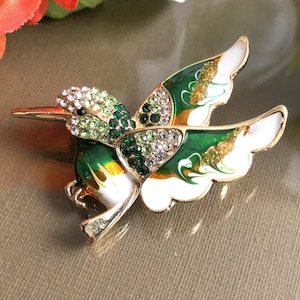 Kleine Vogel Brosche, Pin, Colibri Vogel Schmuck, kleine Strass Brosche