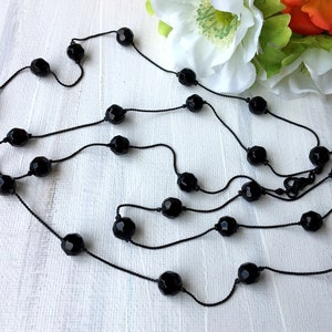 Large black pearl necklace for women, Necklace for mom, Anniversary gift image 3