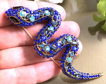 Large Snake Brooch Pin Costume Jewelry for Men or Women Gift