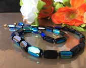 Carnival glass necklace