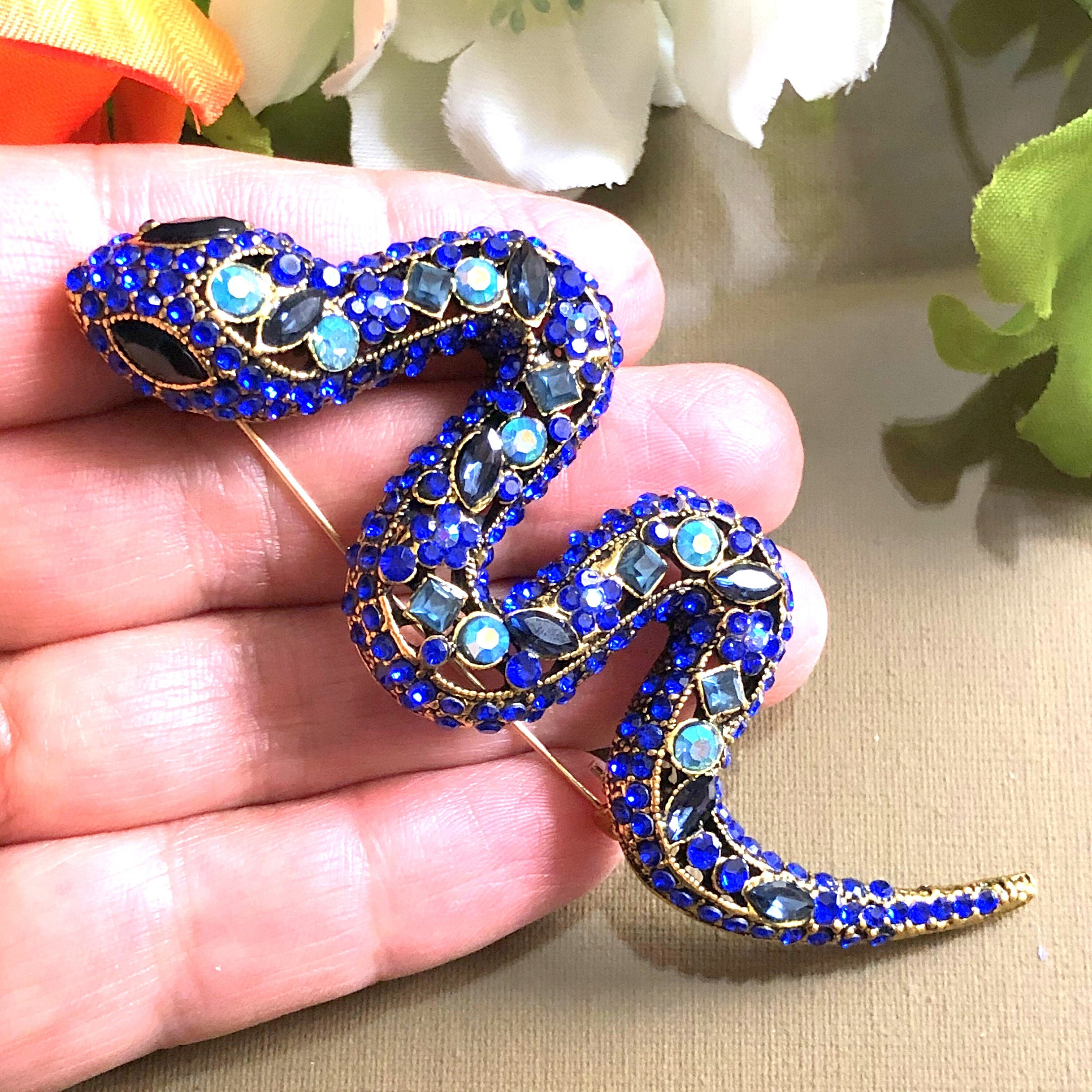 Large Snake Brooch Pin Costume Jewelry for Men or Women Gift