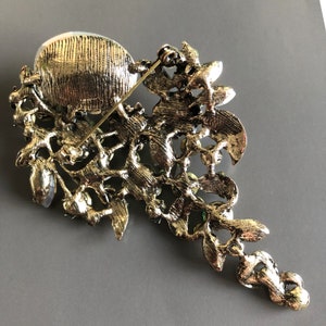 Groene broche grote kristallen strass sieraden decoratieve broche pin vintage stijl sieraden vakantie cadeau afbeelding 7