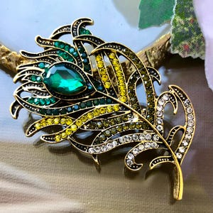 Peacock Brooch - Etsy