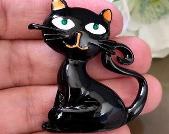 Black Cat Brooch Pin or Pendant Cat Brooch Cat Pin Cat Gift Cat Jewellery Cat Jewelry Cat Accessory Cat Brooch Pin Cat Pendant