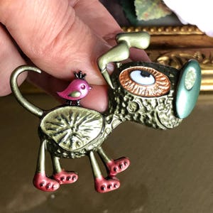 Zeldzame hondenbroche, hondenspeld, cadeau voor hondenliefhebbers, abstracte hondensieraden, heden, hondensieraden
