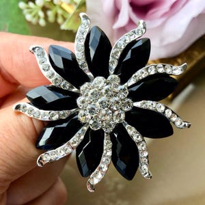 Crystal Rhinestone Brooch, Brooch Pin, Vintage Style Jewelry Gift for Her, Elegant Statement Piece, Sparkly Anniversary Gift