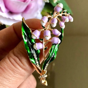 Lily of the Valley Brooch pin or Pendant, Floral Brooch, Floral Jewelry, Gift