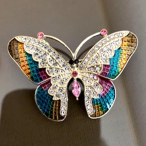 Butterfly Brooch Pin, Butterfly Jewellery, Butterfly Jewelry, Butterfly Gift, Crystal Butterfly Brooch