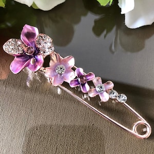 Große Sicherheitsnadel, Emaille Brosche, Vintage Stil Schmuck, Vintage Stil Sicherheitsnadel, Geschenk Idee