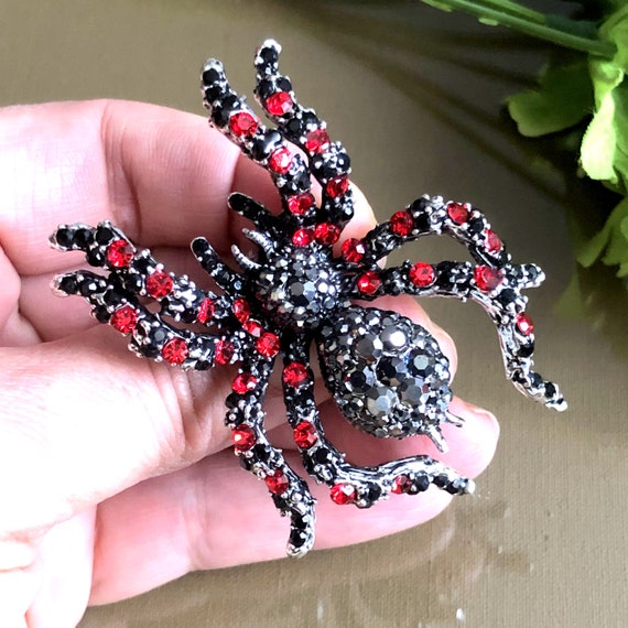 Spider Brooch, Large Spider Jewelry, Spider Jewell