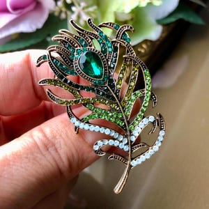 Broche Fantaisie En Strass Forme Géométrique - Bijou Occasion Vintage - Pour Customiser Tes Vestes