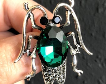 Spilla Vintage A Forma Di Camaleonte Con Strass - Donna - Fatto A Mano - Foto 2